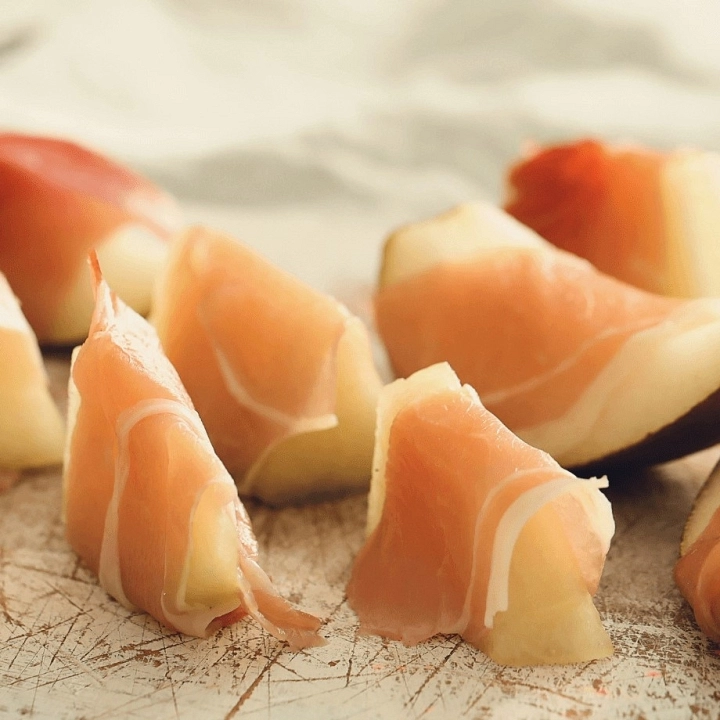 Jamón ibérico con melón