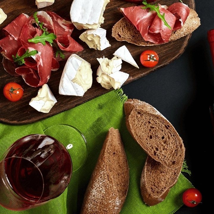Jamón ibérico y queso