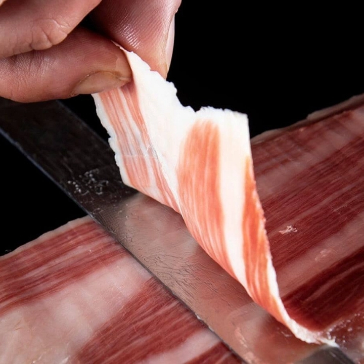 Rendimiento del corte de un jamón ibérico y una paleta ibérica.