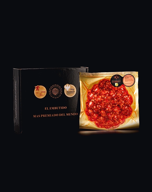 Sobres de chorizo bellota Ibérico 100%. EL MEJOR DEL MUNDO.
